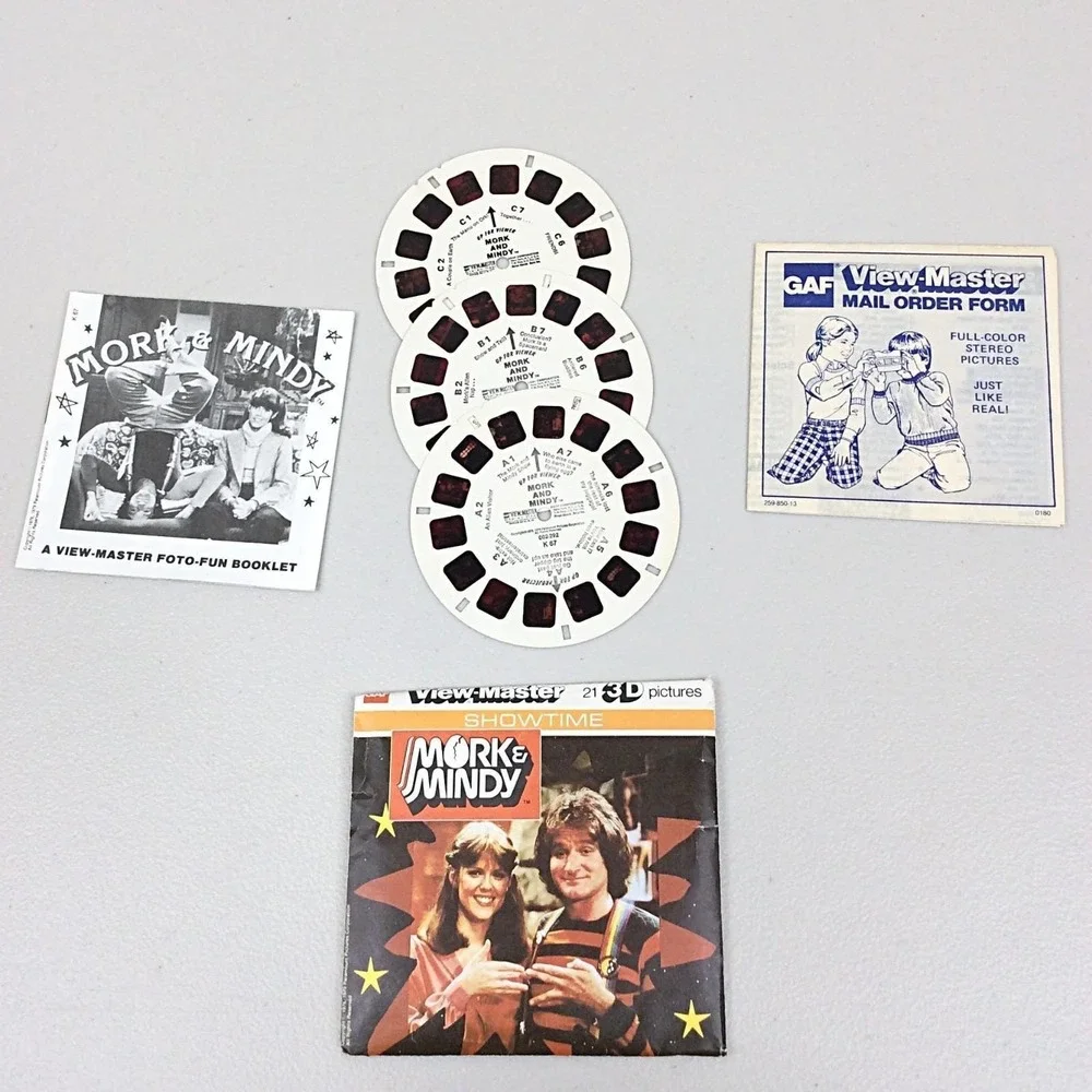 Vintage 1979 View Master GAF Mork & Mindy 3 Reel Set K67